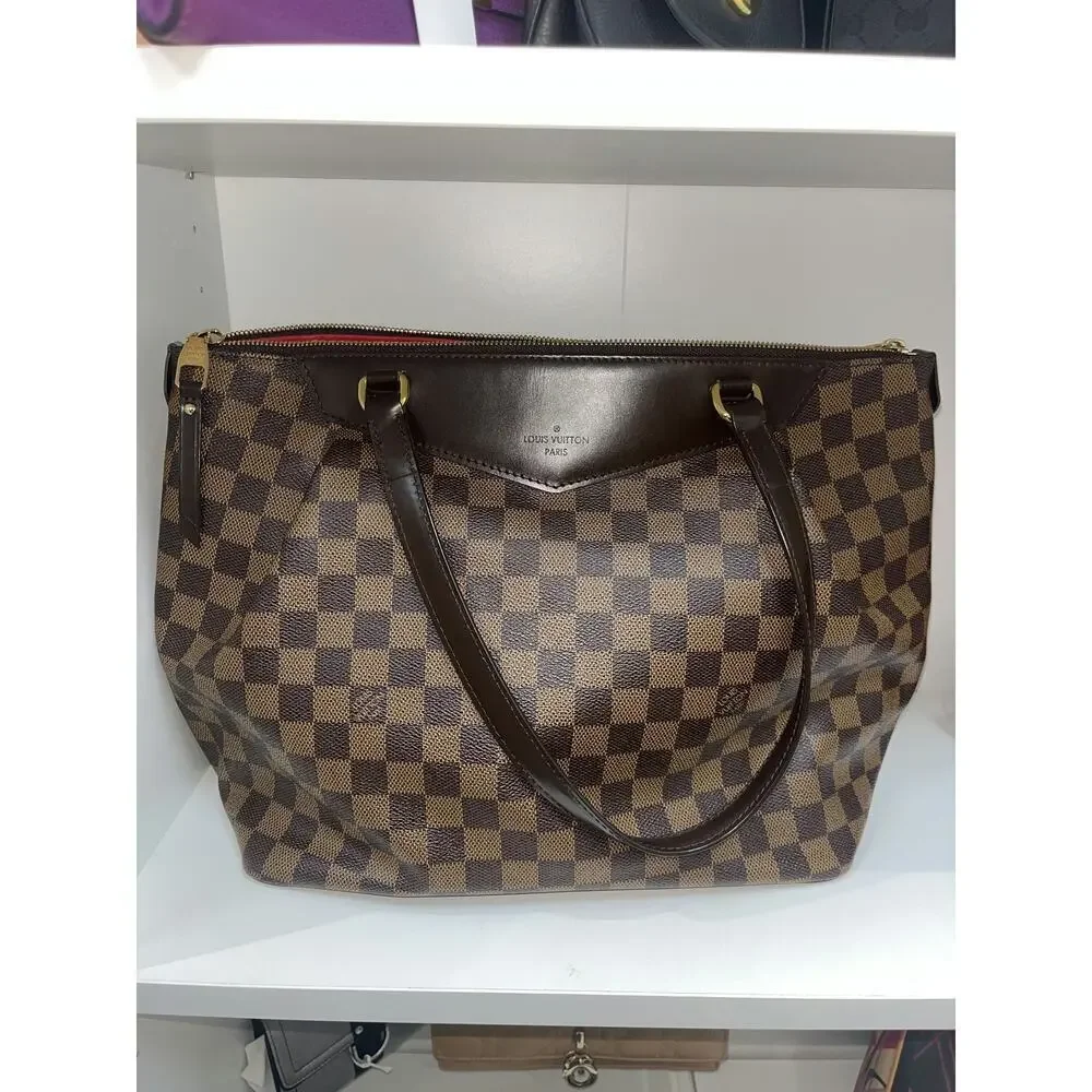 Louis Vuitton Damier Ebene Canvas Iena MM Tote Bag